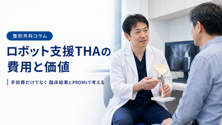 ロボット支援人工股関節全置換術は「高い医療」なのか？費用と臨床アウトカムをどう考えるか
