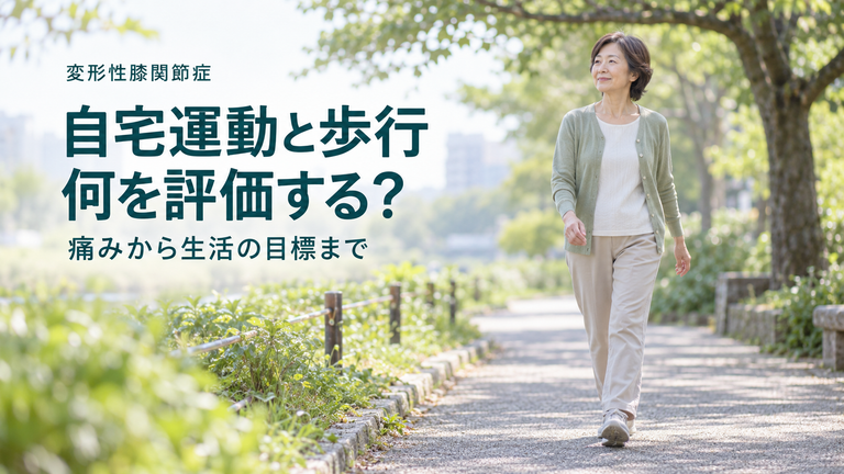 変形性膝関節症の運動支援｜自宅運動と歩行をどう評価するか